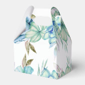 Blau, Minzgrün Blume Blumenzehen Geschenkschachtel (Rückseite)