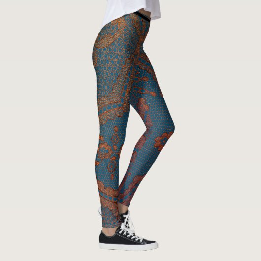 BLAU MIT ANTIQUEN LEGGINGS (Rechts)