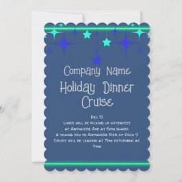 Blau mit Aquamarinen Highlights Einladung