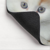 Blau Mit Augen, braun und weiß gepatchte Kitten im Mousepad (Ecke)