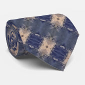 Blau mit Beige Krawatte (Gerollt)