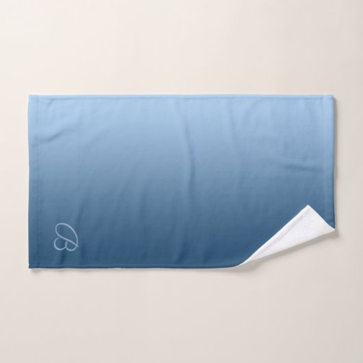 Blau mit benutzerdefinierter Monogramm Badhandtuch Set (Handtuch)