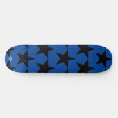 Blau mit Black Stars HAMbWG Skateboard (Horizontal)