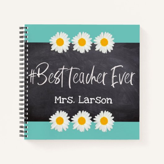 Blau mit dem besten Lehrer je auf Blackboard Custo Notizblock (Vorderseite)