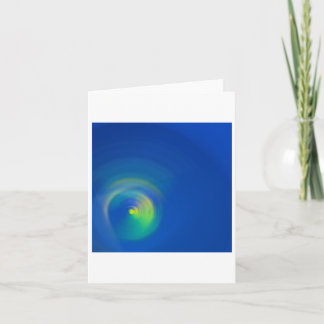 Blau mit einem hellgelben abstrakten Pinselstrich Karte