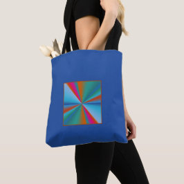 Blau mit Farbraddesign >Gemusterte Tasche