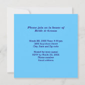 Blau mit Frame Diamonds Probe Dinner einladen Einladung (Rückseite)