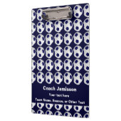 Blau mit Fußball-Ball-Muster für Teamtrainer Klemmbrett (Links)