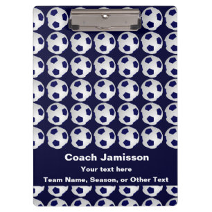 Blau mit Fußballmuster für Teamcoach Klemmbrett