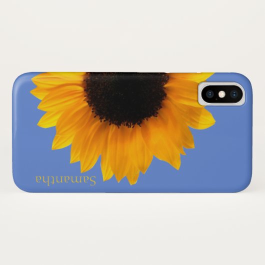 Blau mit gelben Sonnenblumen iPhone X Fall Case-Mate iPhone Hülle (Rückseite (Horizontal))