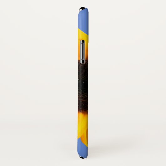 Blau mit gelben Sonnenblumen iPhone X Fall Case-Mate iPhone Hülle (Hinten/Rechts)