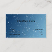 Blau mit Glitzern Visitenkarte (Rückseite)