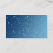 Blau mit Glitzern Visitenkarte (Rückseite)