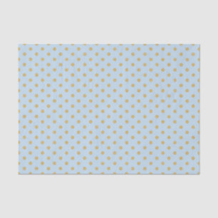 Blau mit Gold Polka Dots Seidenpapier