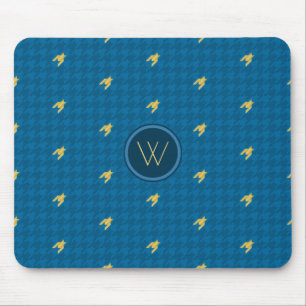 Blau mit goldakzent Hahnentrittmuster Mousepad