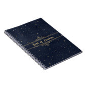 Blau mit goldenen Sternen Extravagantes Heidenbuch Notizblock (Rechte Seite)