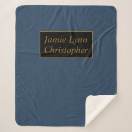 Blau mit Goldpaaren Sherpadecke