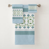 Blau mit Grau Badhandtuch Set (Insitu)