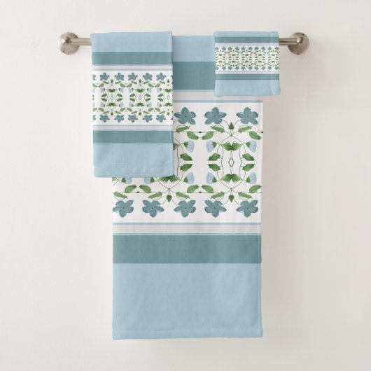 Blau mit Grau Badhandtuch Set (Insitu)