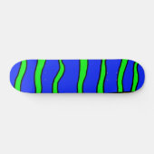 Blau mit grünen Streifen Skateboard (Horizontal)