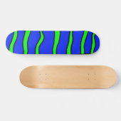Blau mit grünen Streifen Skateboard (Horizontal)
