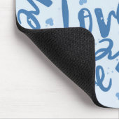 BLAU MIT HAND-DRAWN-RANDOM-LIEBE MOUSEPAD (Ecke)