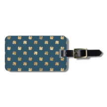 BLAU MIT HÜBSCHEN GOLD-KLEEBLÄTTERN