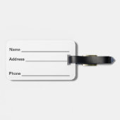 BLAU MIT HÜBSCHEN GOLD-KLEEBLÄTTERN GEPÄCKANHÄNGER (Rückseite horizontal)