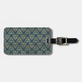 BLAU MIT HÜBSCHEN GOLDZELLTISCHEN KNOTEN GEPÄCKANHÄNGER