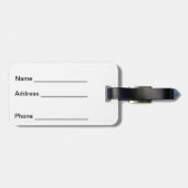 BLAU MIT HÜBSCHEN GOLDZELLTISCHEN KNOTEN GEPÄCKANHÄNGER (Rückseite horizontal)