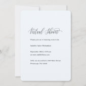 Blau mit Imitats Gold Boy Confetti Virtual Dusche Einladung (Vorderseite)