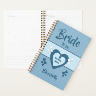 Blau mit Liebe Herz Hochzeit Planer