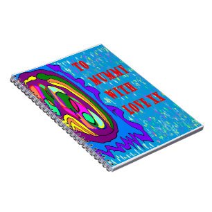 Blau mit lila gelb rot plus Text An Mama Notizblock