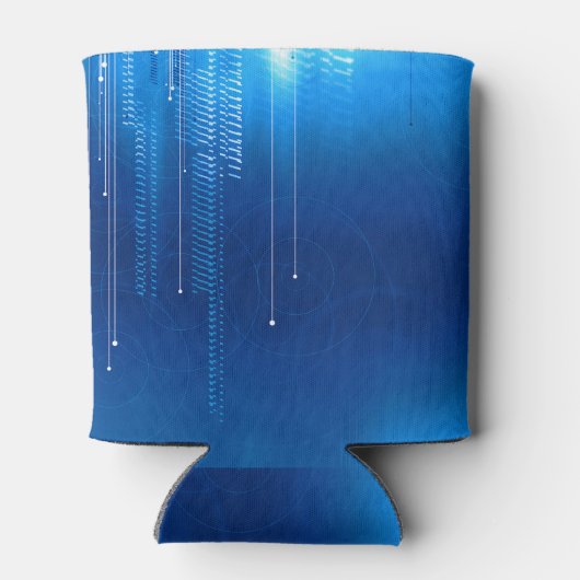 Blau mit linearem Design Can Cooler Dosenkühler (Rückseite)