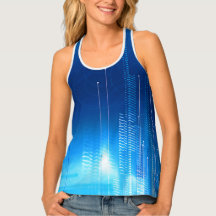 Blau mit linearen Designs auf Tankoberflächen