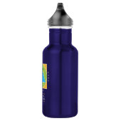 Blau mit Logo und Wasserflasche (Rechts)