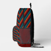 Blau mit Maroon Bedruckter Rucksack (Rechts)