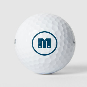 Blau Mit Monogramm Golfball