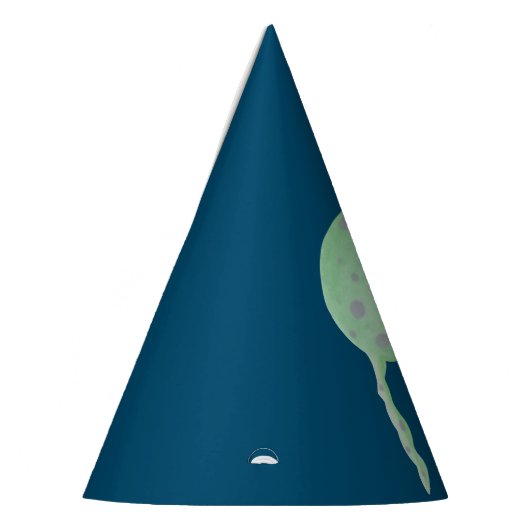 Blau mit Niedlichem türkisfarbenen Quallen Geburts Partyhütchen (Links)