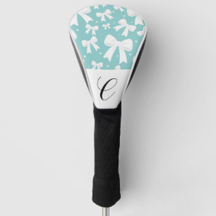 Blau mit Perlen und weißen Schleifen Coquette Golf Headcover