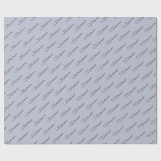 Blau mit Pflaumentext. Geschenkpapier (Flach)