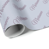 Blau mit Pflaumentext. Geschenkpapier (Rolleneckpunkt)