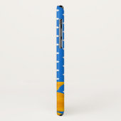 Blau mit Polka Dots und Sunflower iPhone X Case (Hinten/Links)