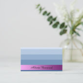 Blau mit rosafarbenem Banner, benutzerdefinierter Visitenkarte (Stehend Vorderseite)