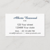 Blau mit rosafarbenem Banner, benutzerdefinierter Visitenkarte (Rückseite)