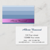 Blau mit rosafarbenem Banner, benutzerdefinierter Visitenkarte (Vorne/Hinten)