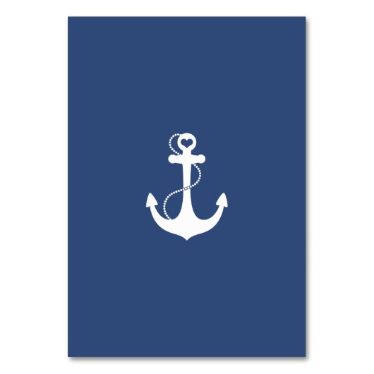 Blau mit Roter Anker-Tischnummer Tischnummer (Rückseite)