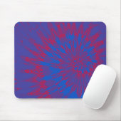 Blau mit Roter Spirale Gefärbte Krawatte Mousepad (Mit Mouse)