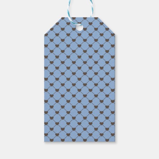 BLAU MIT SCHOKOLADE BROWN HERZEN GESCHENKANHÄNGER (Vorderseite)