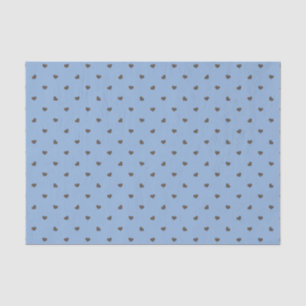 BLAU MIT SCHOKOLADE BROWN HERZEN SEIDENPAPIER
